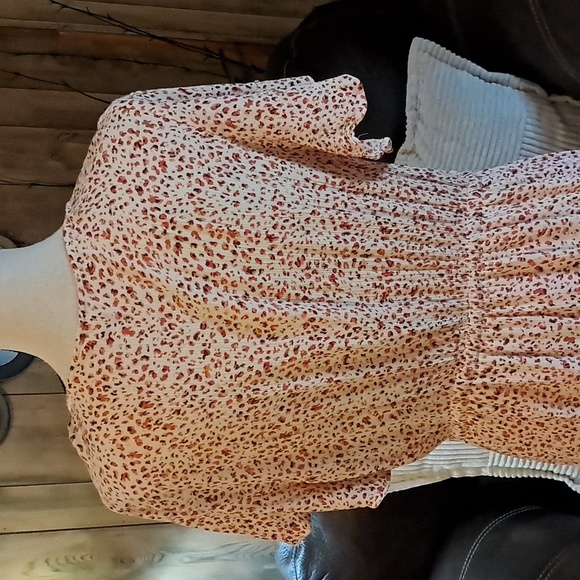 Jodifl Multi Print Babydoll Tiered Lined Dress Size - Picture 6 of 10